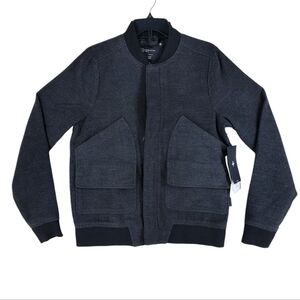 Tavik Harford Jacket Microfiber Bomber Coat Gray Mens S Zip Up Sherpa Lined NWT